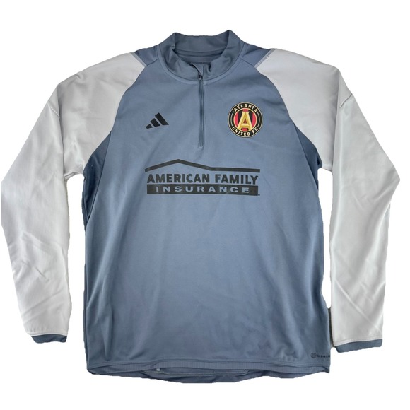 adidas Other - Adidas Atlanta United 1/4 Zip Warm Up Sweater Mens XL Slim Aeroready